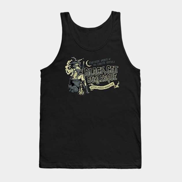 Black Cat Burlesque Tank Top by heartattackjack